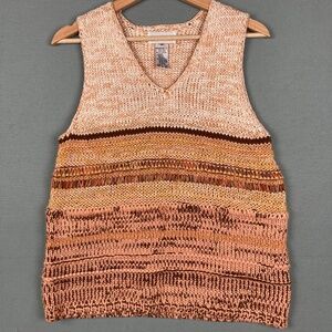 Rena Rowan Vintage 3D Knit Pullover Sweater Vest Size Medium